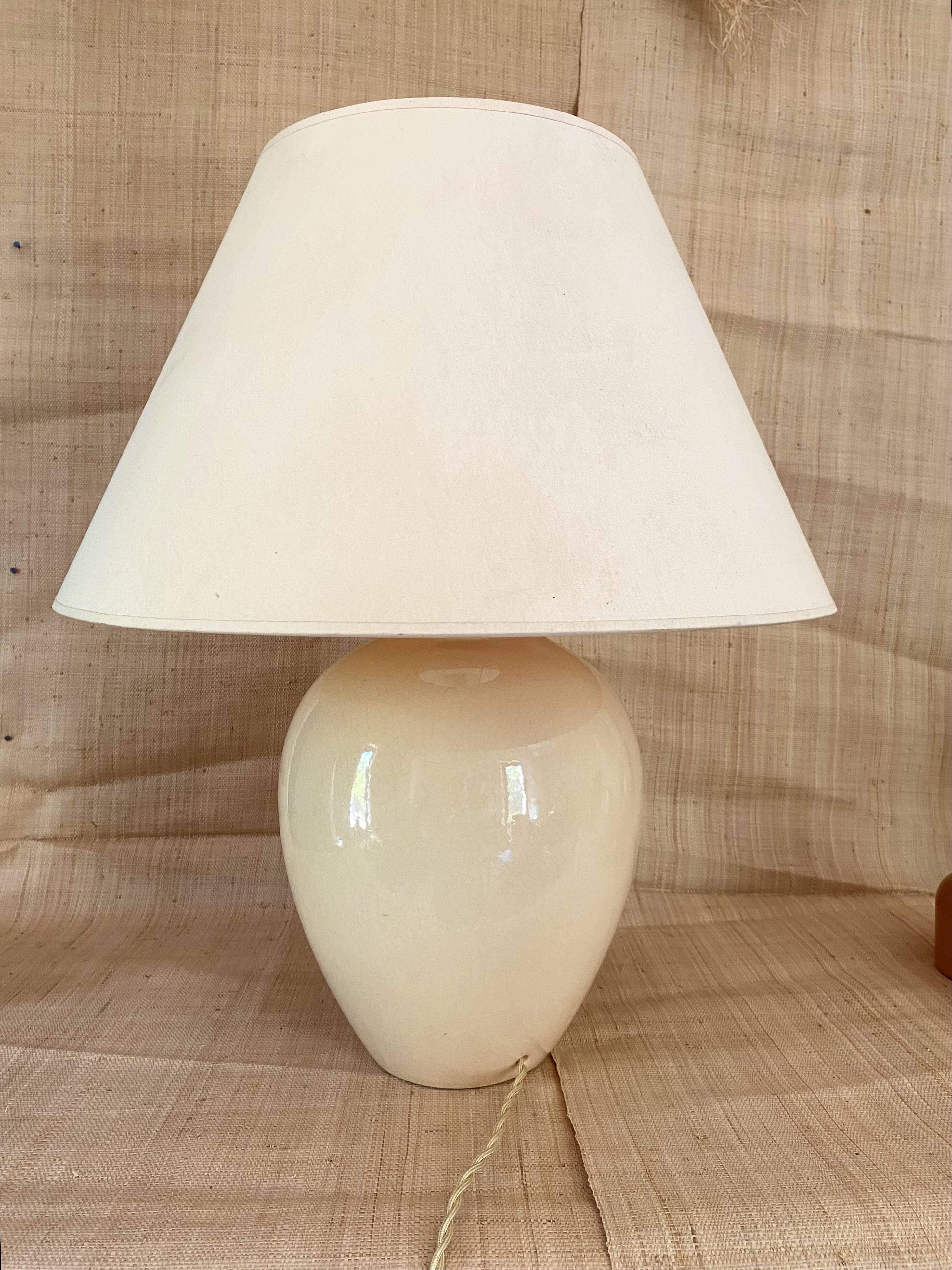 Ceramic lamp base, 2M fabric cable