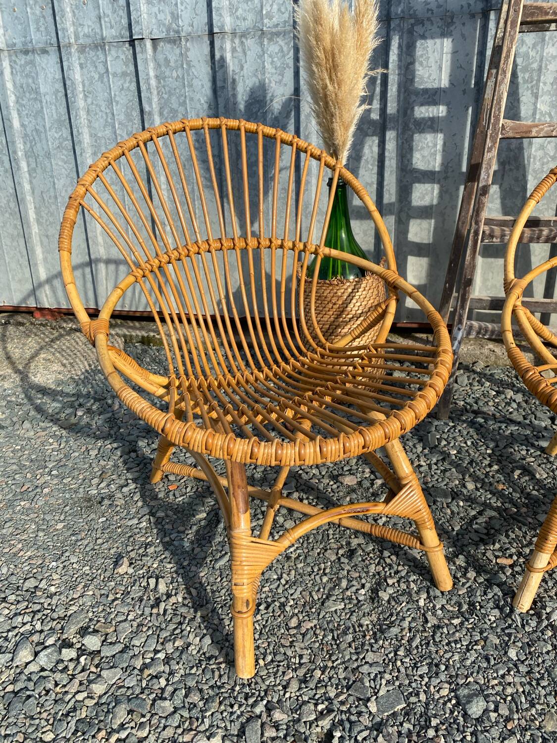 Paire de fauteuil en rotin