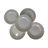 5 flat plates from Gien, Jeannino model 211205