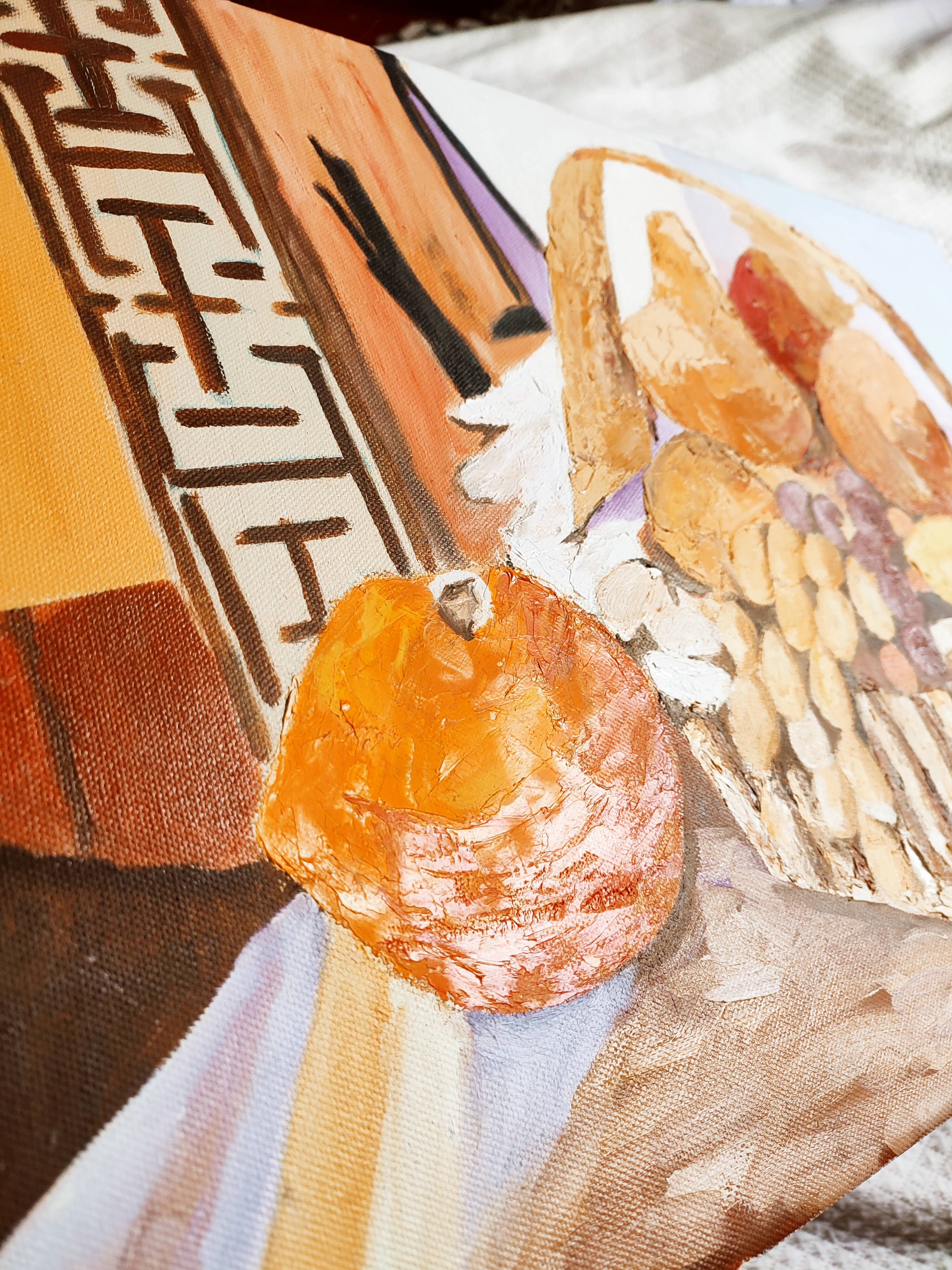 Contemporary still life, acrylic on canvas