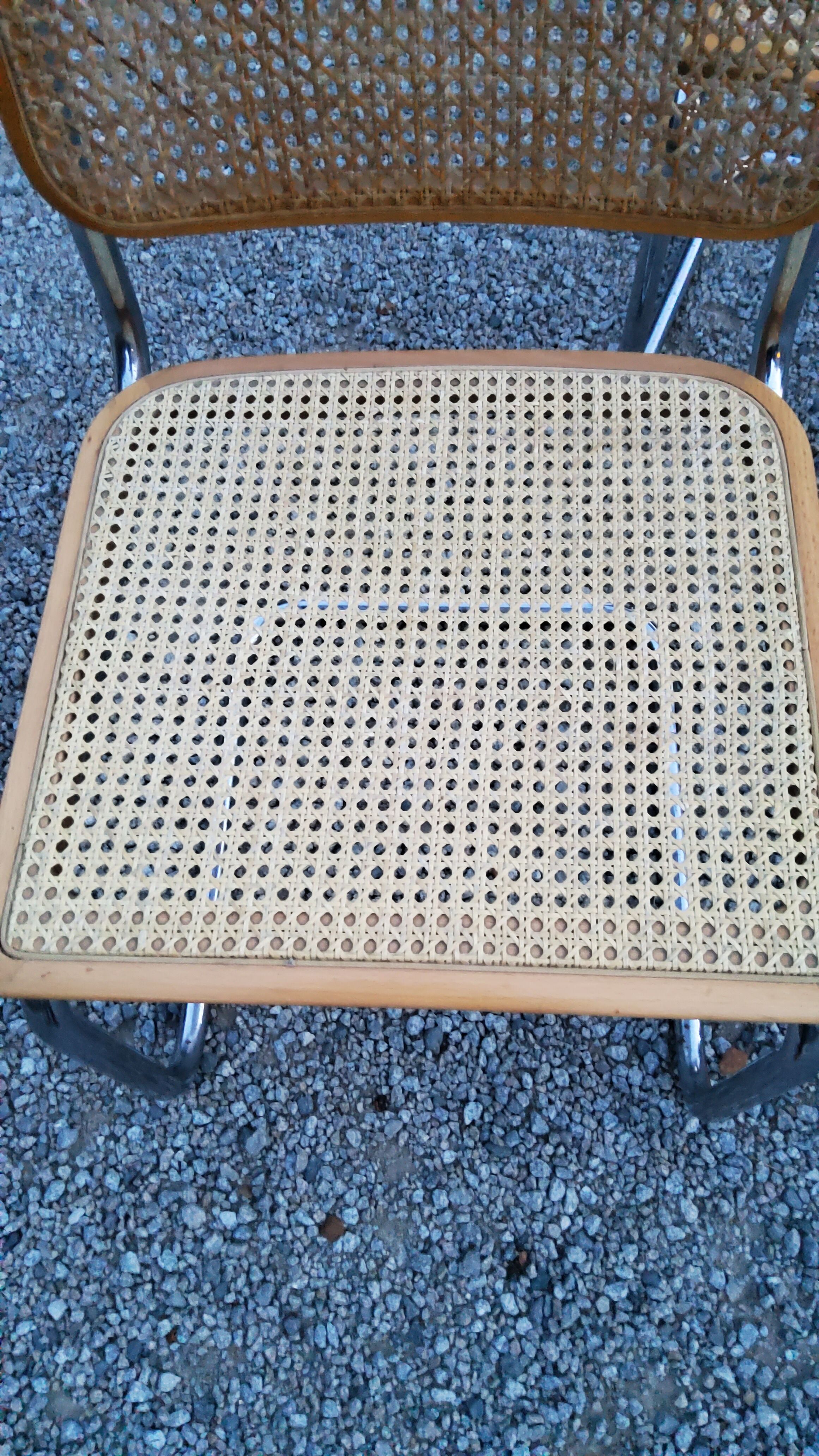 Set of 4 chairs cesca B32 Marcel Breuer Italian edition 1970