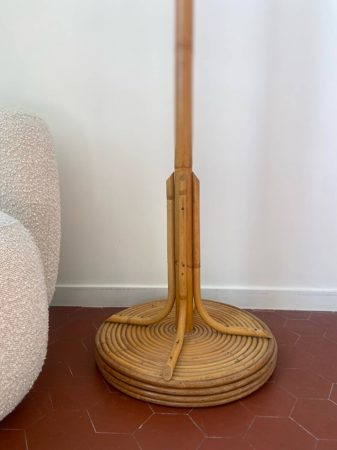 Vintage Rattan Parrot Coat Rack