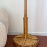 Vintage Rattan Parrot Coat Rack