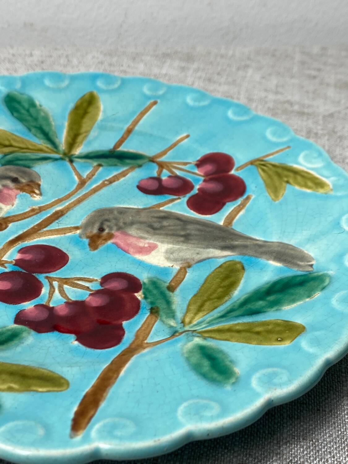 Sarreguemines majolica plates