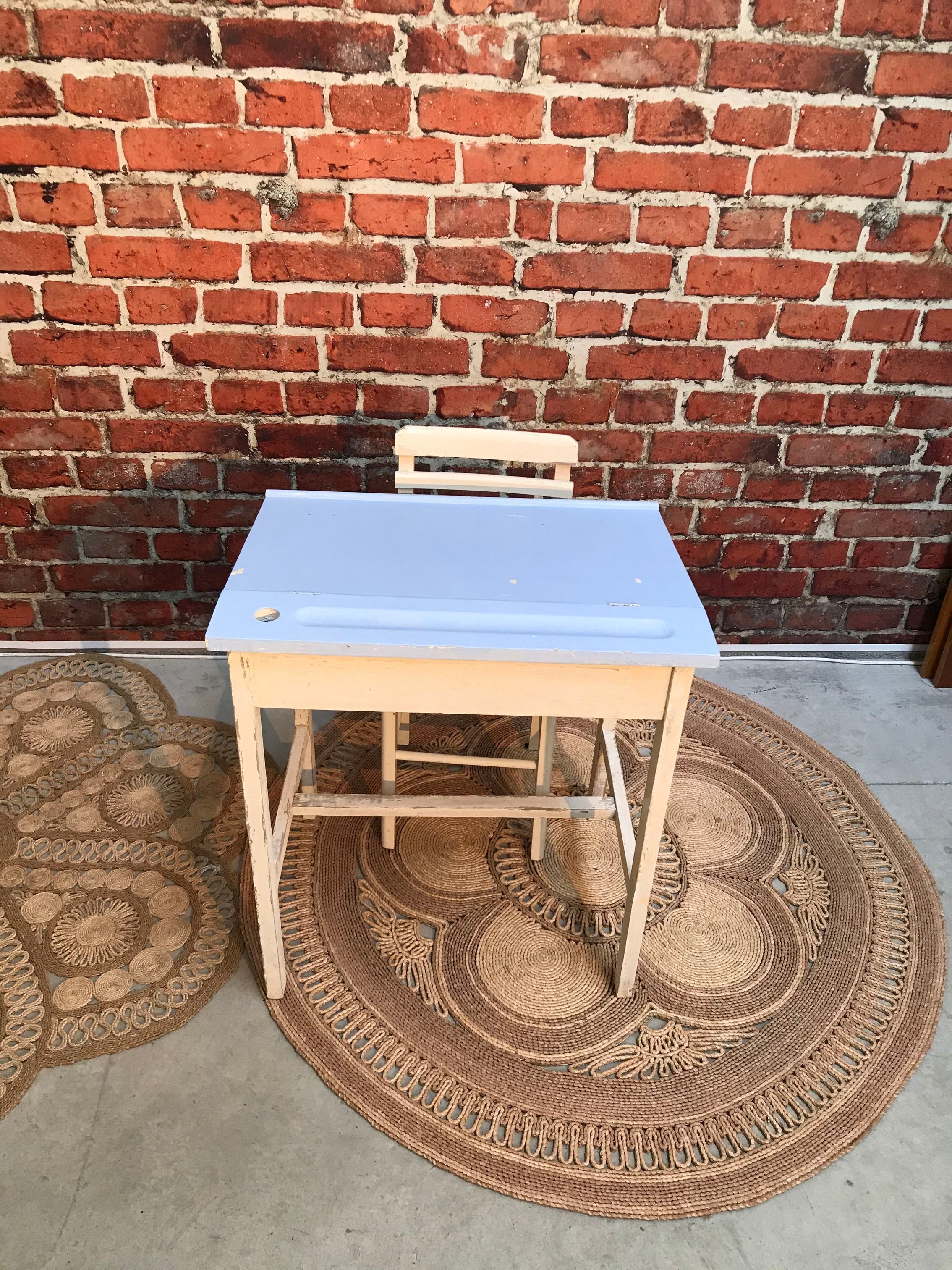 School desk and chair