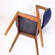 Set of six dining chairs - Model 42 - teak & blue fabric - Kai Kristiansen - Schou Andersen - 1960s