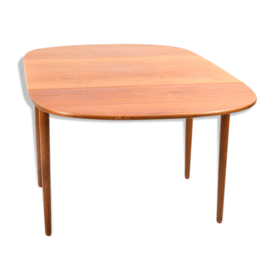 Table de salle à manger danoise en teck et chêne