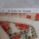 50s school poster Rossignol collection, autumn-the village plan