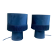 Blue velvet lamps