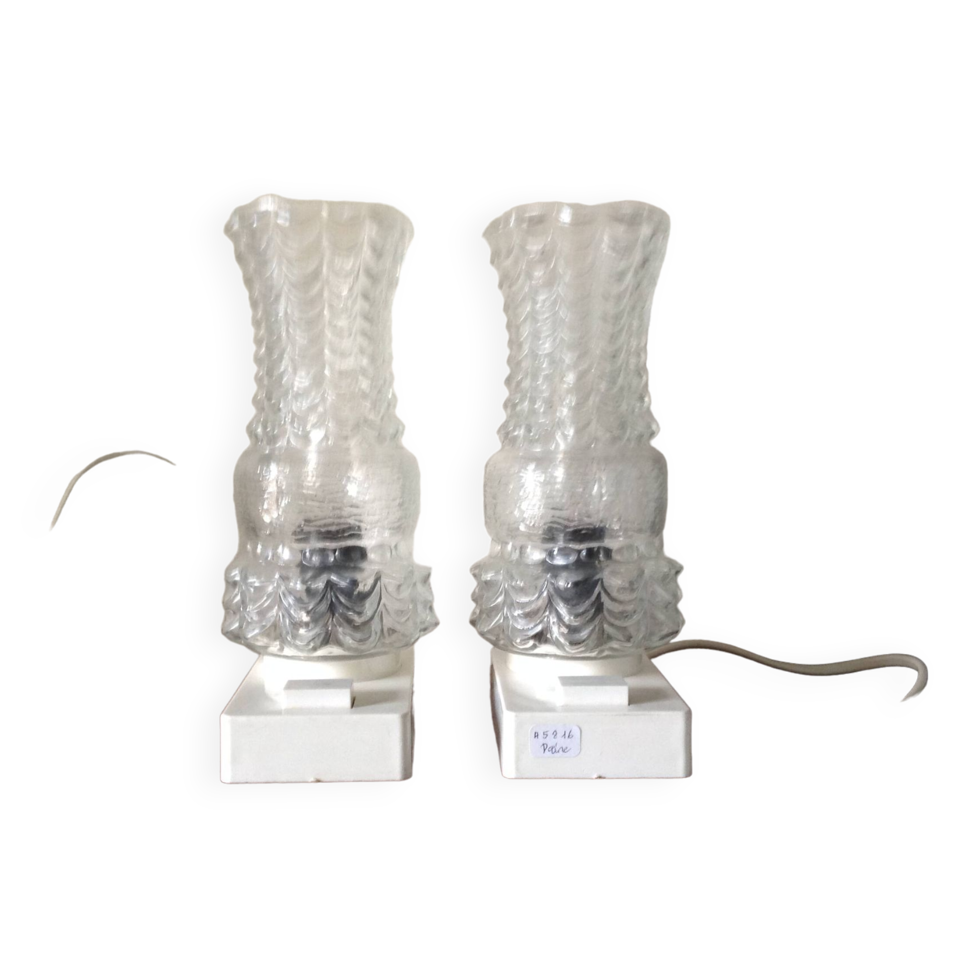 Pair of vintage bedside lamps, 60s