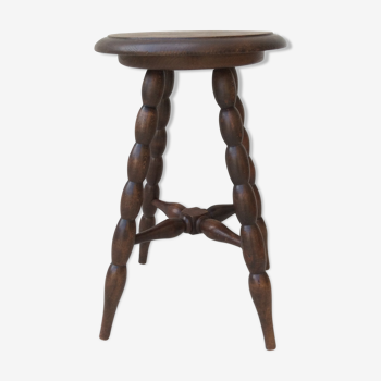 Vintage wooden-turned stool