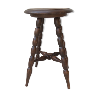 Vintage wooden-turned stool