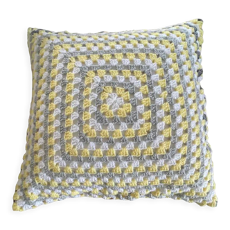 Coussin crochet vintage