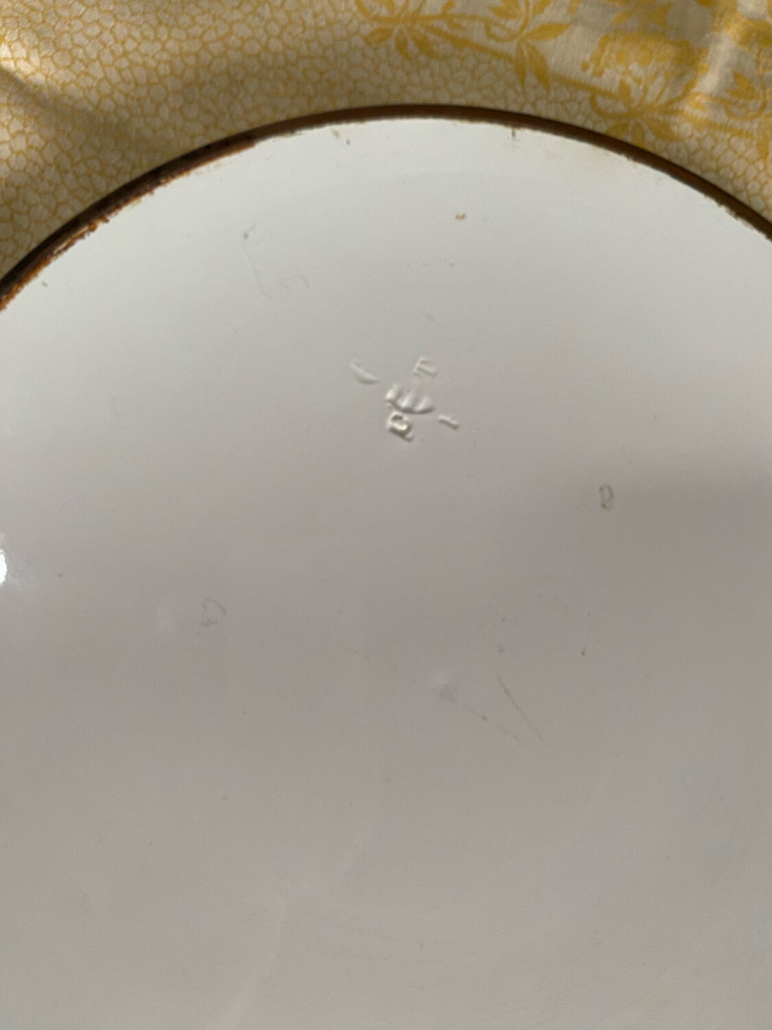 Ancient ceramic platter and bottle coaster