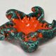 Starfish vallauris ceramic trinket tray, 20th century