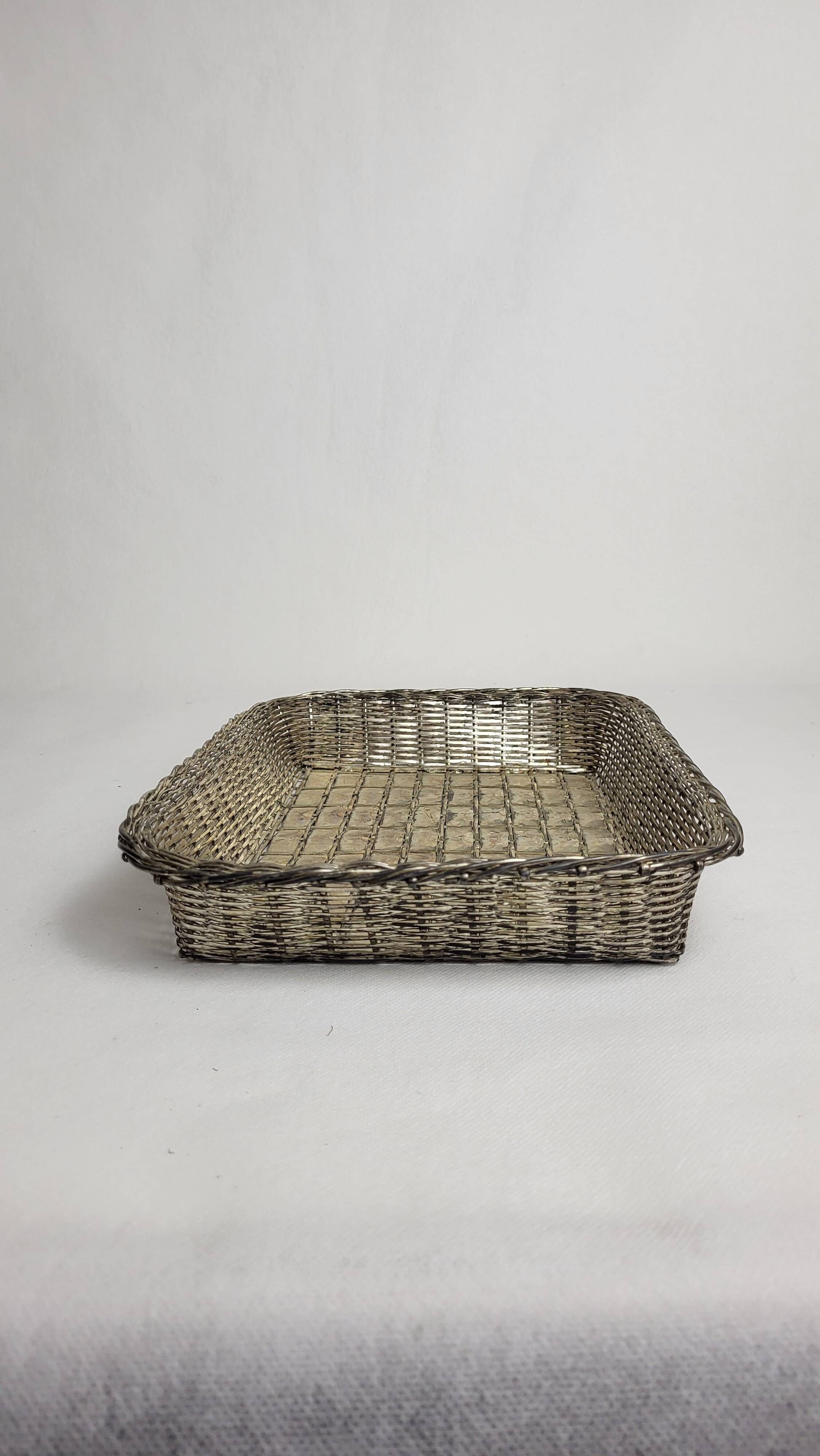 Silver metal basket