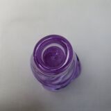 Sèvres crystal lamp signed Torsade purple foot