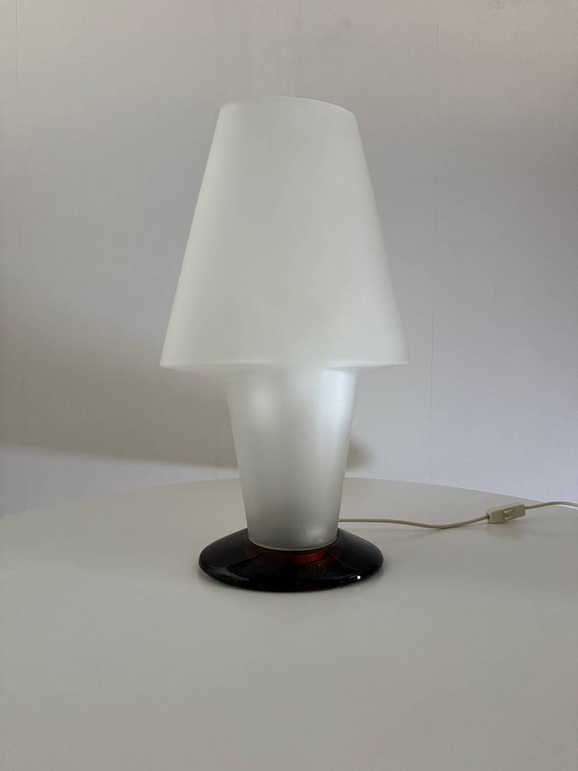 Murano glass table lamp attributed to Mazzega - vintage - 1980s.