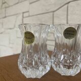 Pair of small Arques crystal vases
