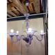 Italian Handmade Murano Style Glass Chandelier in Light Violet