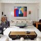 Contemporary abstract composition coloured N.4