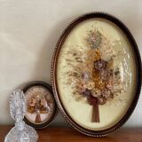 Duo of dried flower bouquet frames