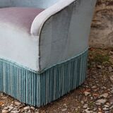 Vintage velvet toad armchair