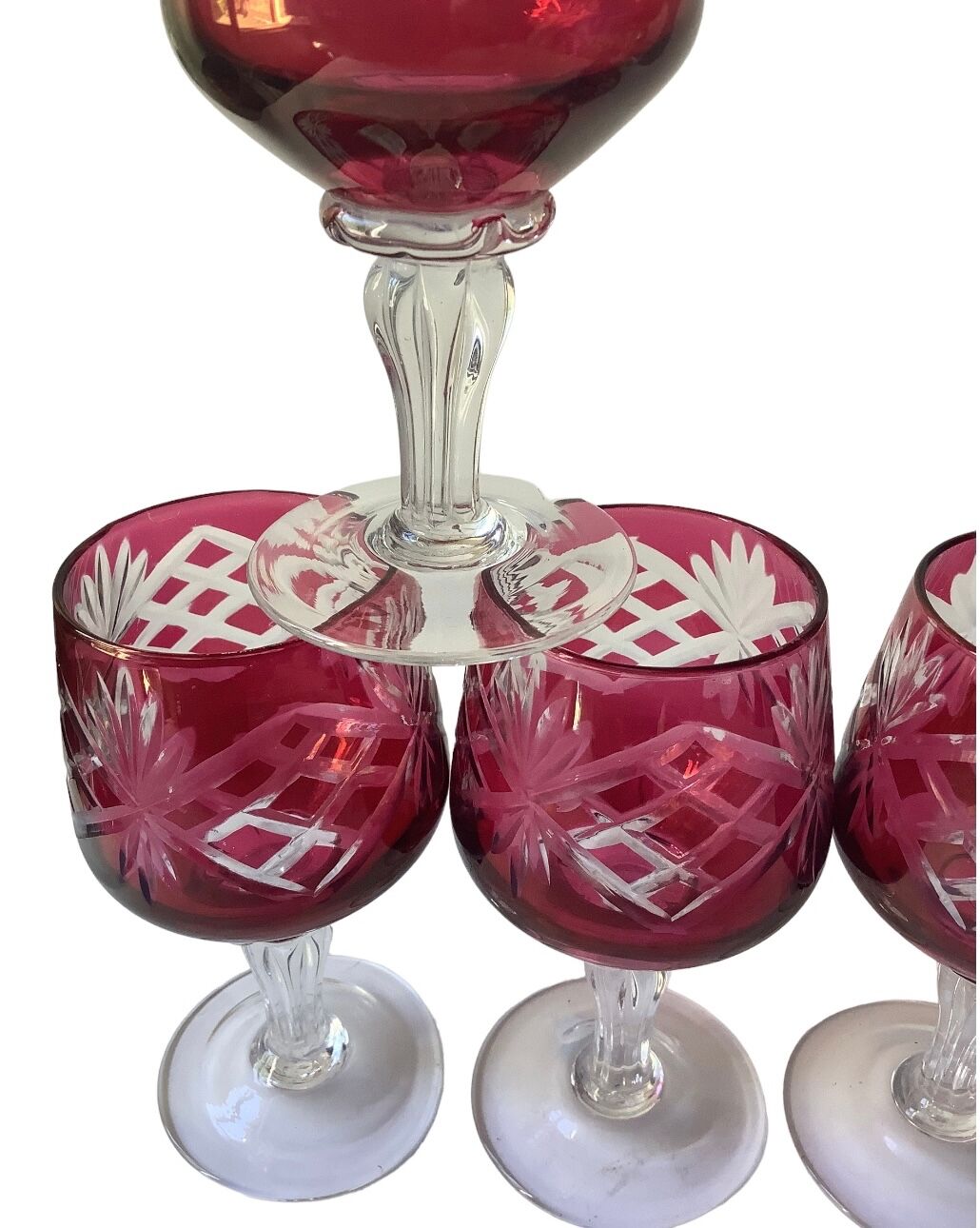 6 crystal shot glasses