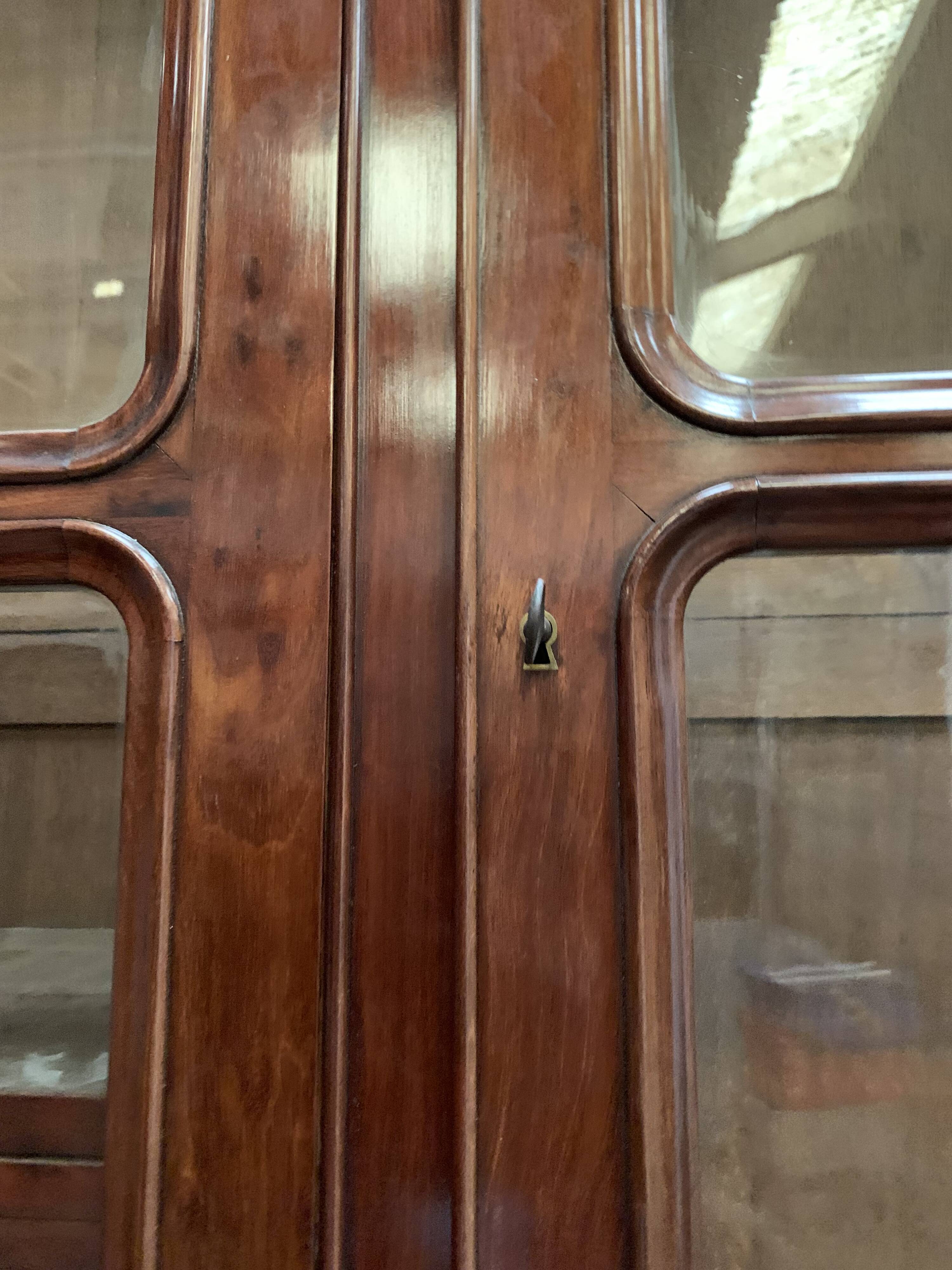 Window furniture in two bodies Napoleon III Mahogany and veneer XIX century