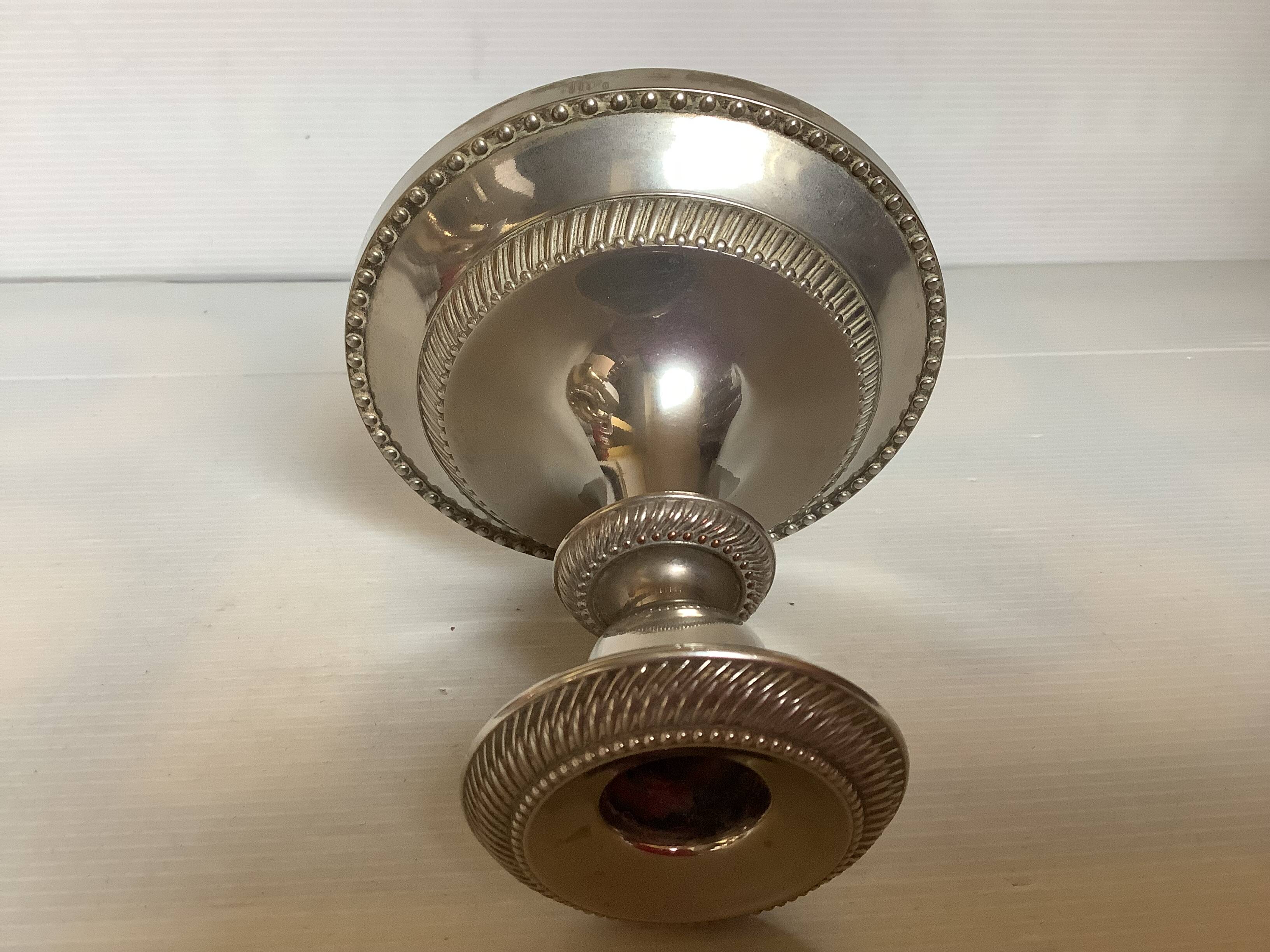 Alloy Silver Metal Candlestick