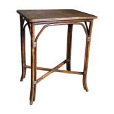 Table-desserte d'appoint en rotin ancienne