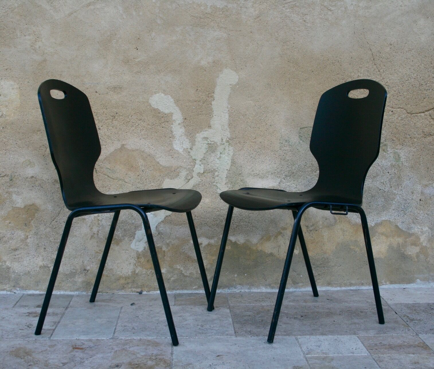 Pair of vintage german pagholz chairs from mid-XX