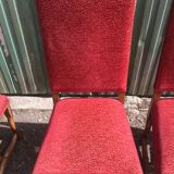 Vintage Louis XIII style chairs sheep bones in beech and velvet.