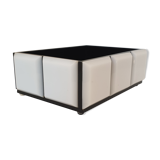 Art Deco black and white bakelite catchall