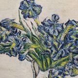 Oil on canvas bouquet of iris