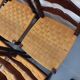 Suite de 6 chaises vintage Arts & Crafts style Antonio Calligaris en bois de chêne corde années 50