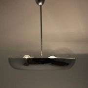Functionalist Chrome Pendant UFO by Josef Hurka for Napako, 1930s