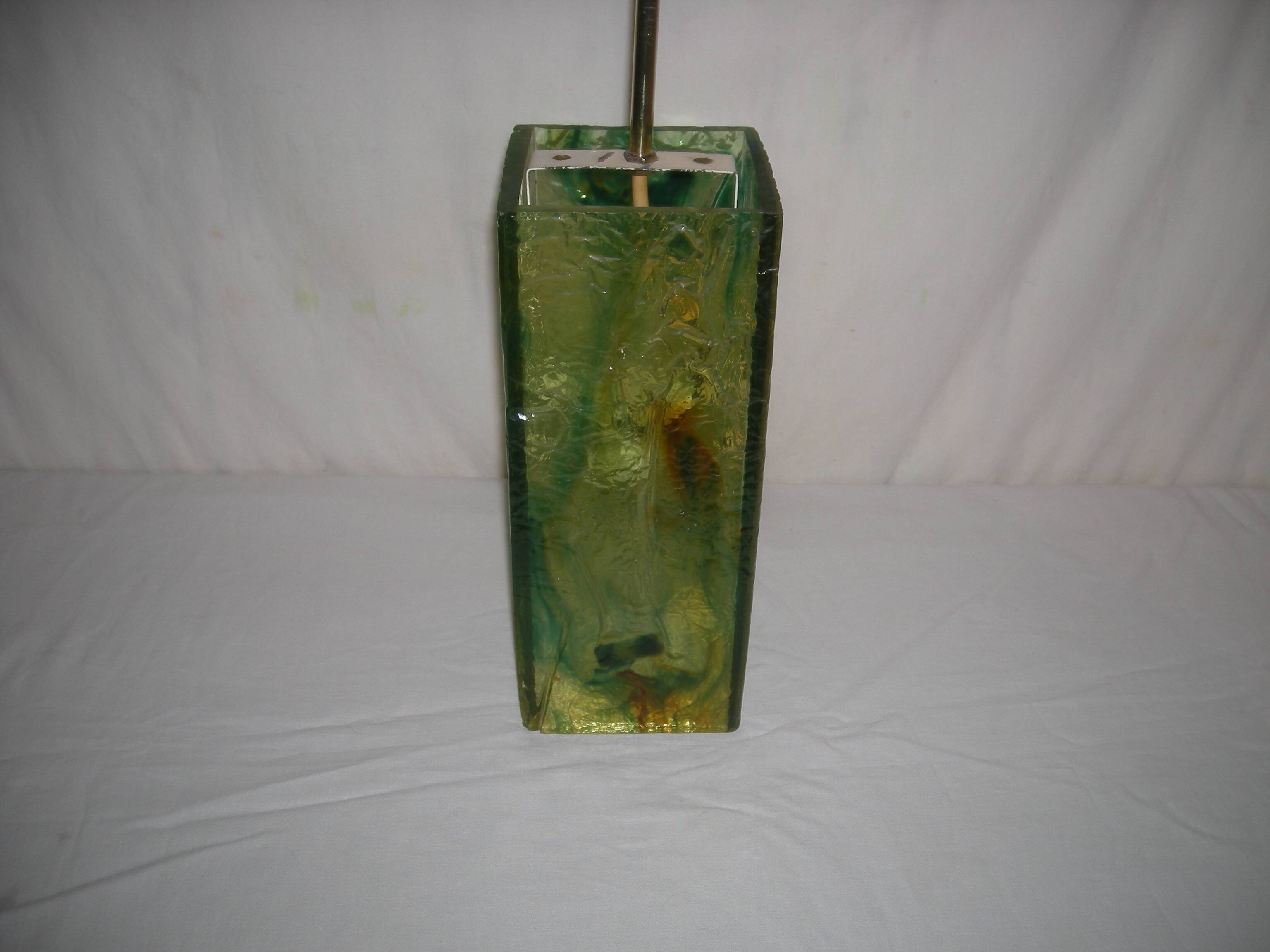 Resin pendant light in the style of Pierre Giraudon from the 60s - 70s