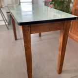 Formica and wood kitchen table