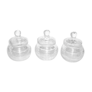 lot de trois petits pots