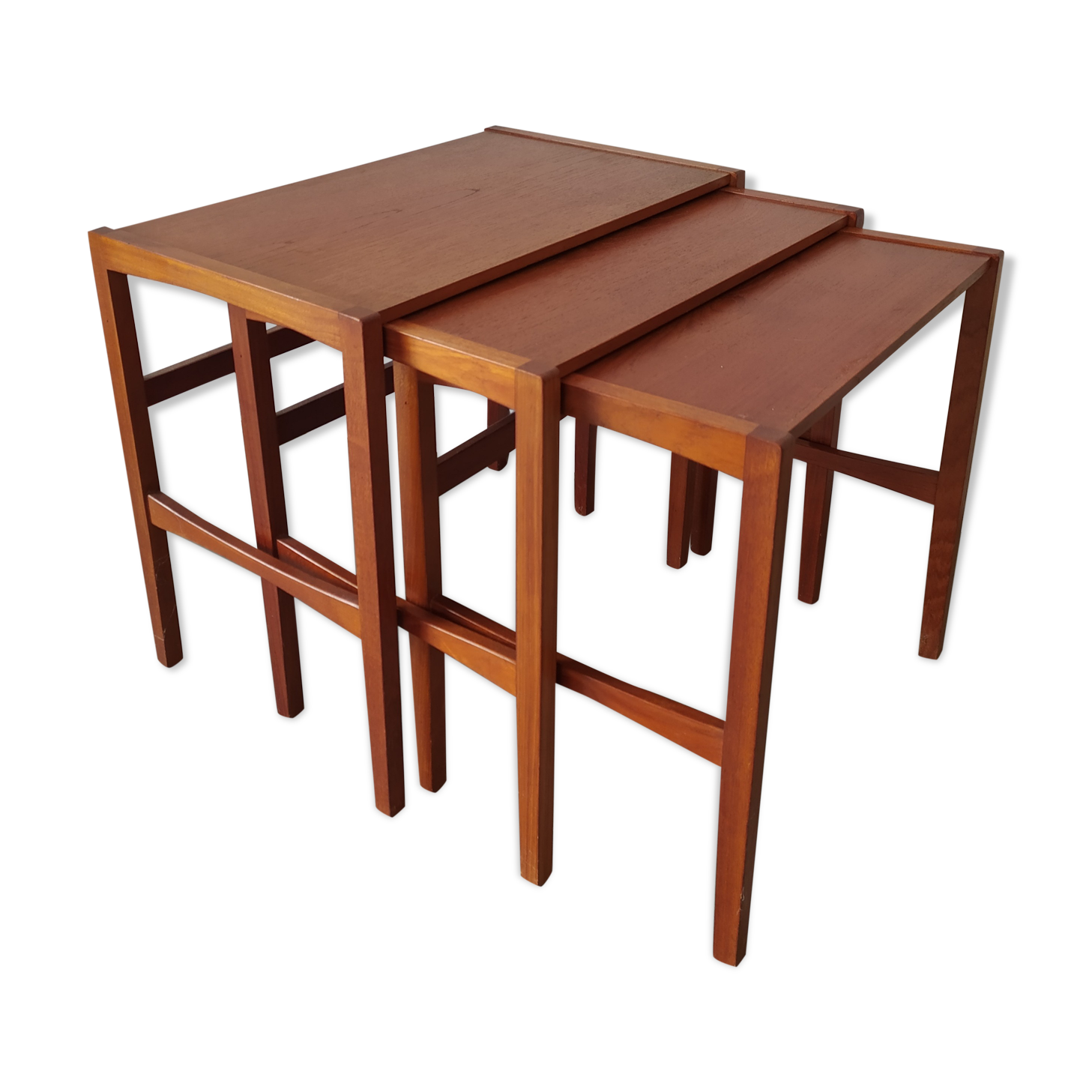 Solid teak pull out tables