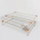 Sliding table in lucite and brass, Jansen House style