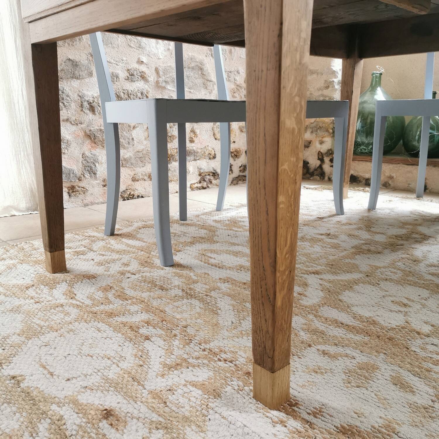 Fully restored solid wood farmhouse table. 160 cm