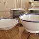 Christofle Océana Bleu dinner service, porcelain and fine gold