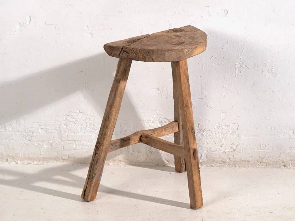 Antique Chinese stool in wood – end of the Qing dynasty (c.1900) #2