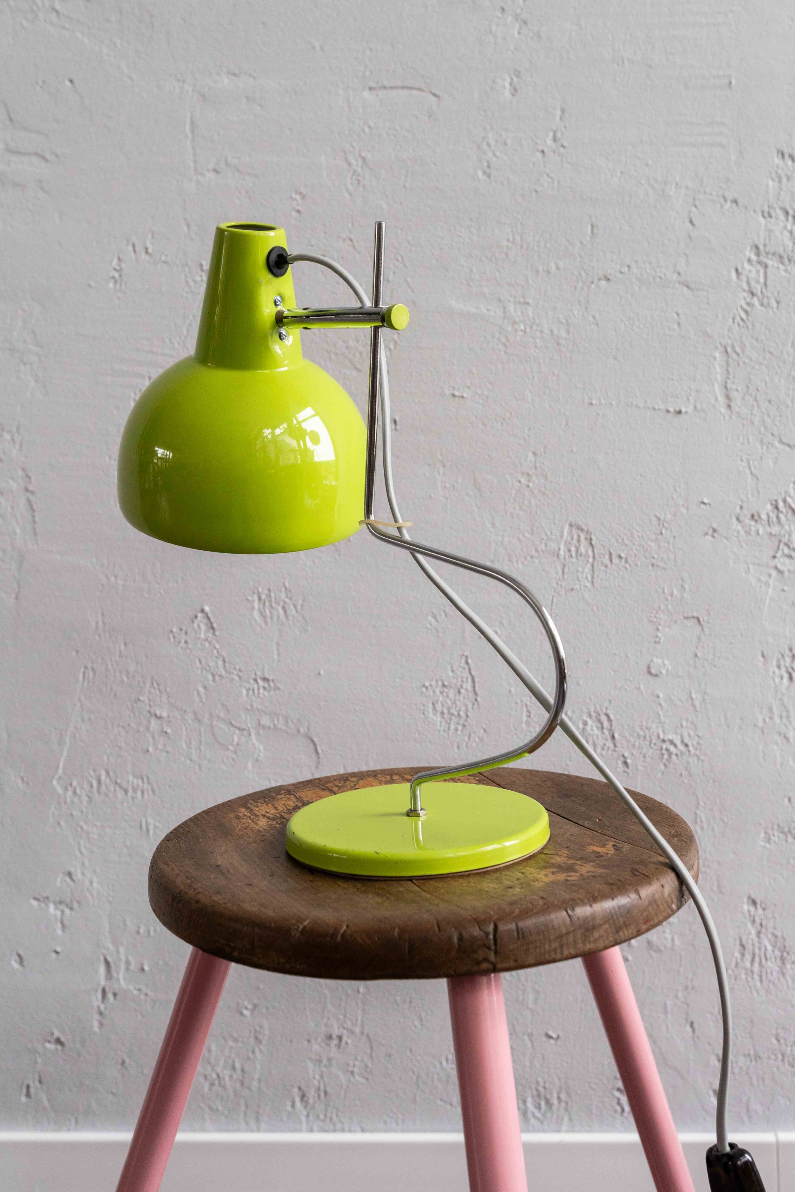 Vintage Green Czechoslovak Table Lamp By Lidokov, 1970s