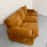 Three-seater alcantara canapé design by Tobia Scarpa for BB ITALIA vintage.