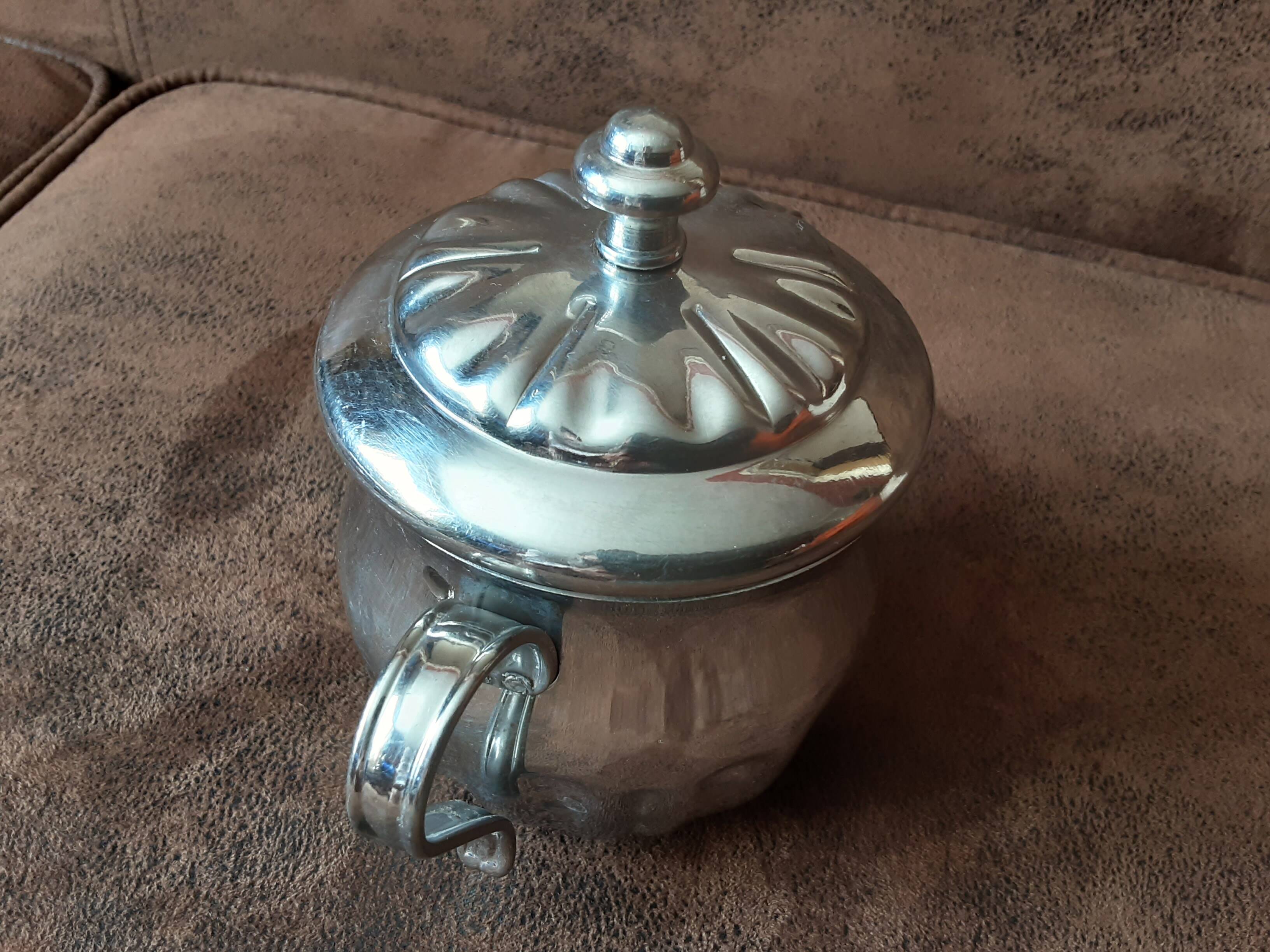 Sucrier  inox vintage