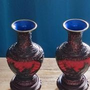 Cinnabar vases