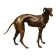 Monumental Bronze Statue of an Italian Greyhound / Whippet – Large Antique Sculpture Representing a Dog
